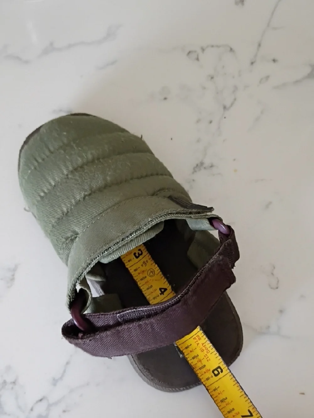 Zara Padded Slip-On Kids Sandals in Olive and Brown